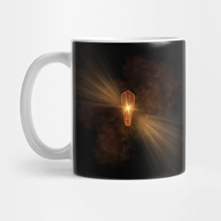 Glowing Light Bulb in the Darkness Mug